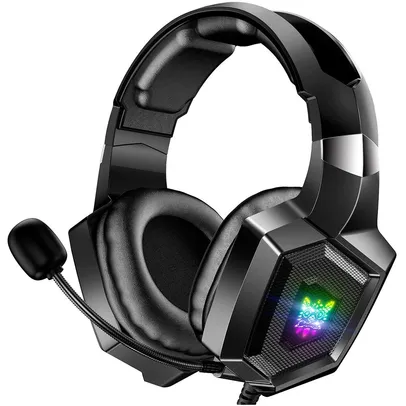 [App]Headset Gamer Onikuma, LED, Drivers 50mm, USB, P2, Xbox One, PS4, PC, Mobile, Preto - K-8