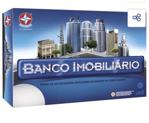 Jogo Banco Imobiliário Grande da Estrela | R$85
