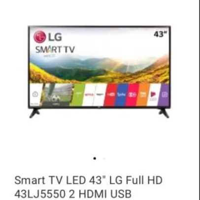 Smart TV LED 43" Full HD LG 43LJ5550 - R$1804