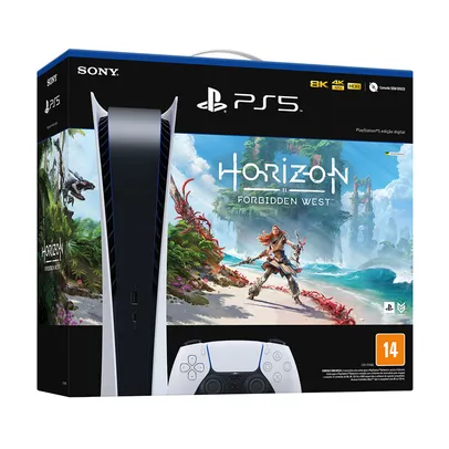 Console Playstation 5 digital 825Gb + jogo Horizon Forbidden West