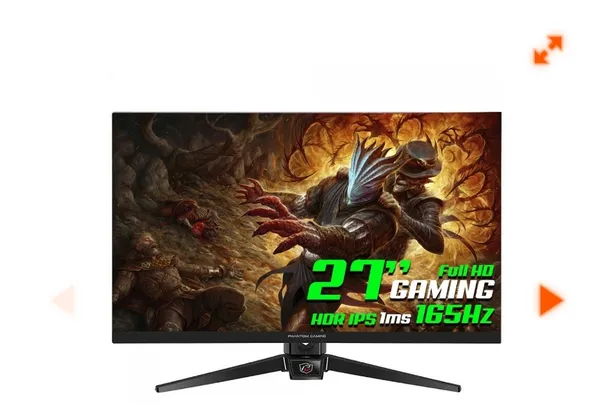 Monitor Gamer ASRock Phantom Gaming PG27FF1A, 27 Pol, Full HD, 1ms, 165Hz, IPS, HDR, 123% sRGB, FreeSync, HDMI/DP, 90LXA050-A0U1A0V