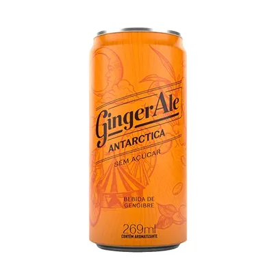 Refrigerante Tônica Antarctica Ginger Ale Regular, Lata 269ml