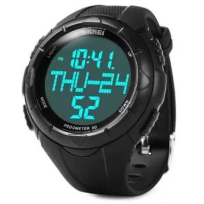 Skmei 1122 LED Sports Men Wrist Watch  - BLACK - R$26