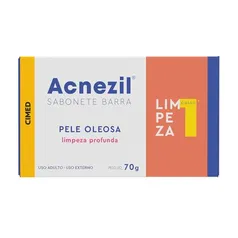 [Rec/Leve + Pague - R$7,37]  Acnezil Sabonete em Barra para Pele Oleosa 70g