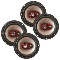 Kit 4 Alto Falante Bravox B3X60X 6" 200W RMS 4 Ohms Triaxial Som Automotivo | R$139