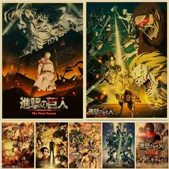 (Novos Usuários) Cartaz Shingeki no Kyojin 42x30cm | R$0,06