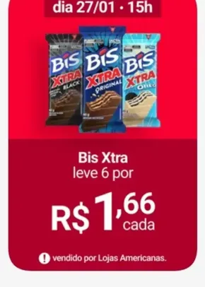 Leve 6 bis XTRA por R$1,66 cada