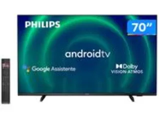 [R$ 3.719, MagaluPay] Smart TV 70” 4K UHD D-LED Philips 7406 