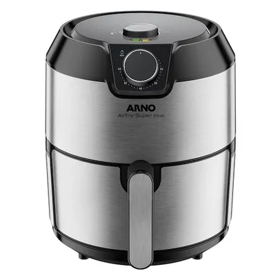 (VIP) Fritadeira Elétrica sem Óleo Air Fryer Arno Super Inox IFRY 4,2L – Preta e Inox 