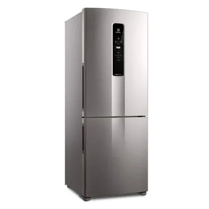 Foto do produto Refrigerador Bottom Freezer Electrolux De 02 Portas Frost Free Com 488 Litros Tecnologia Inverter Inox - Ib55s - 220V