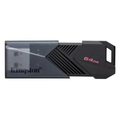 [Com Cashback Pelando R$26] Pen Drive 64GB Kingston DataTraveler Exodia Onyx, USB 3.2, Preto - DTXON/64GB