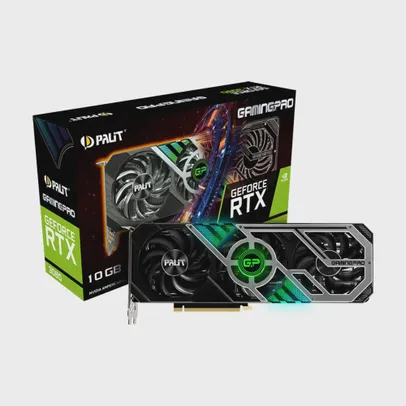 Placa de Vídeo Palit nvidia GeForce rtx 3080 GamingPro, 10GB, GDDR6X, 320 Bits, lhr, hdmi e dp, dlss