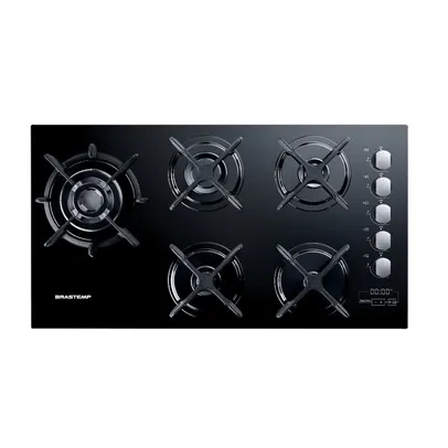 Cooktop 5 bocas Brastemp com Quadrichama e Timer Touch   - BDT86AE