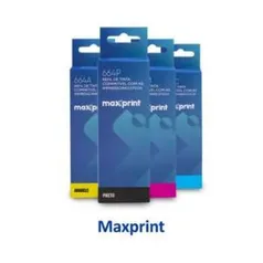 Kit 4 Refil Tinta Maxprint Compativel Epson T664120/ T673120 - 100ml | R$50