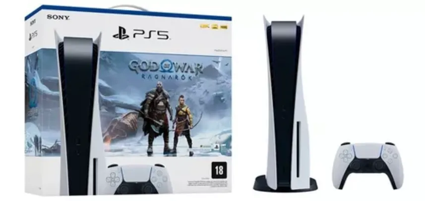 Console Mídia Física Com God Of War Ragnarok Playstation 5 Cor Branco