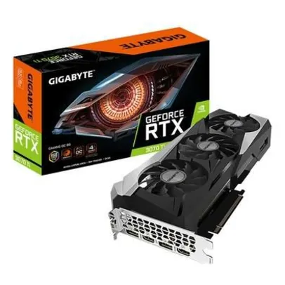 Placa de Vídeo Gigabyte NVIDIA GeForce RTX 3070 Ti Gaming OC LHR, RGB, 8G, GDDR6X, DLSS | R$6.300