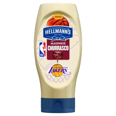 (Levando 2) Maionese Churrasco NBA Los Angeles Lakers Hellmann's Squeeze 335g