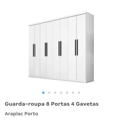 COMPRA JUNTO/ Guarda-roupa 8 Portas 4 Gavetas - Araplac Porto