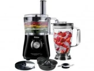 Multiprocessador Philco Preto All in One 2 Citrus - 2 Velocidades + Pulsar 800W | R$189