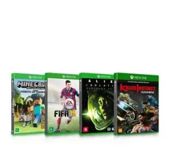 Kit com 4 Jogos para Xbox One Minecraft Edição Favorite Packs + Alien Isolation Nostromo Edition + Killer Instinct Definitive Edition + FIFA 15