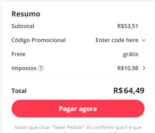 Imagem na descrição da promoção