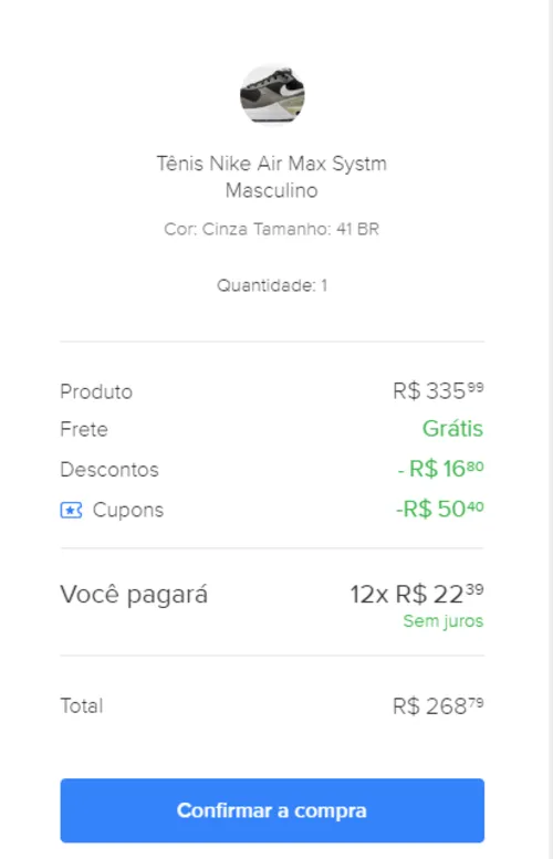 Imagem na descrição da promoção