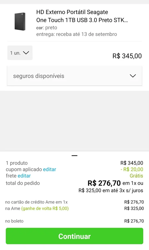 Imagem na descrição da promoção