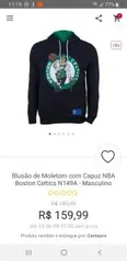 Blusão de Moletom com Capuz NBA Boston Celtics N149A - Masculino R$ 111