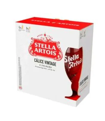 [APP + Cliente Ouro] Kit Cerveja Stella Artois + Cálice Vintage Premium | R$29