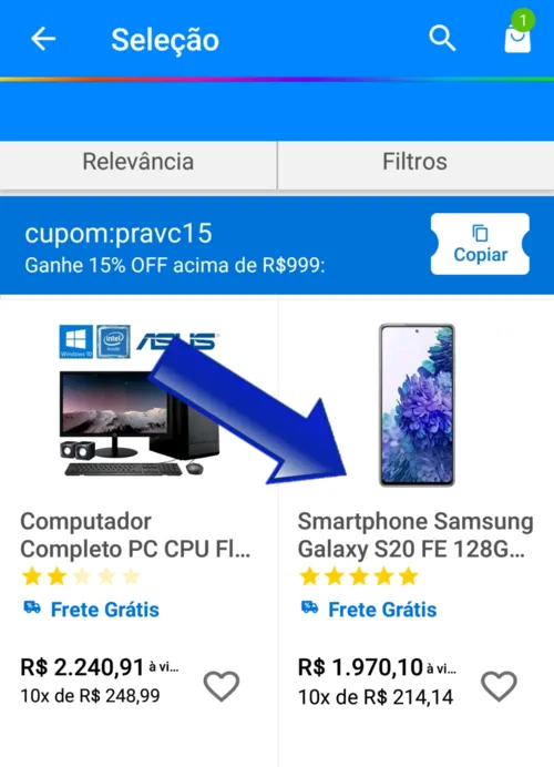 Imagem na descrição da promoção