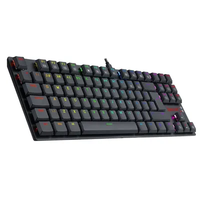 (PIX) Teclado Mecânico Gamer Redragon APS, RGB, Switch Redragon Blue, ABNT2 - Low Profile