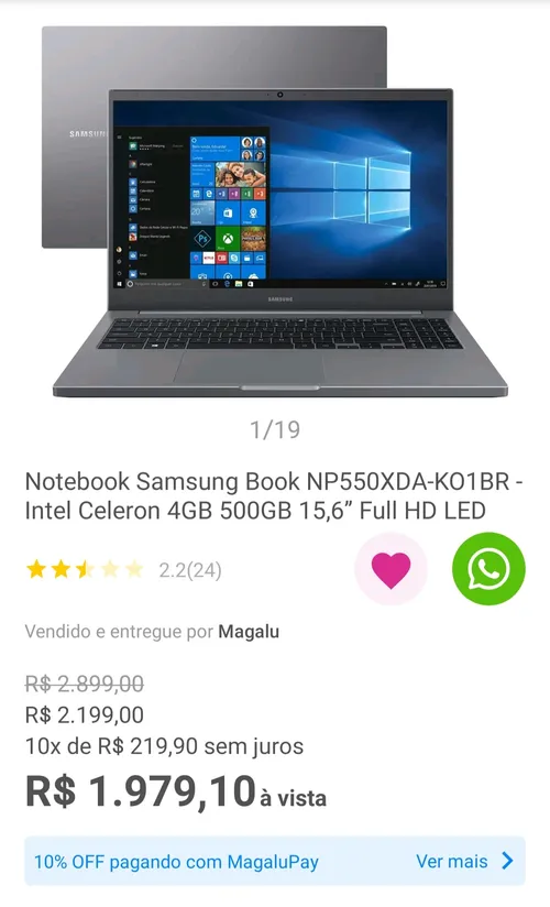 Imagem na descrição da promoção