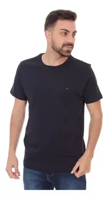 Camiseta Aramis Masculina Basic Lisa Azul Marinho