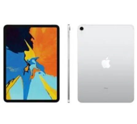 [somente pelo app Fast Shop] Apple iPad pro prata tela 11 Pol hi-fi + 4G processador A12X