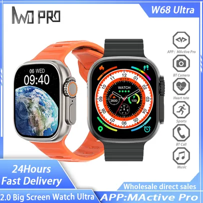 Smart Watch IWO W68 Ultra Man Sports 2.0 Large Screen 450mAh Battery Bluetooth 