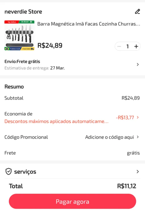 Imagem na descrição da promoção