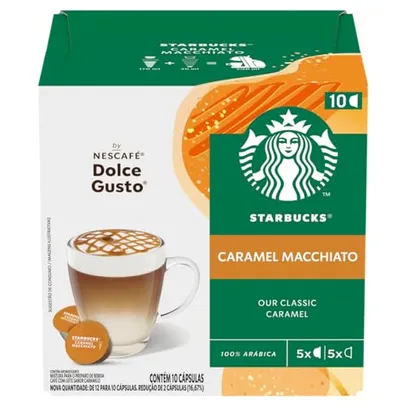 [rec/+ por - R$ 16]Café com Leite em Cápsula Caramel Macchiato Starbucks Caixa 106,5g 10 Unidades