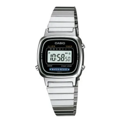 Relógio Casio Vintage Feminino Prata Digital LA670WA-1DF R$100