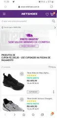 R$ 200 em produtos selecionados netshoes