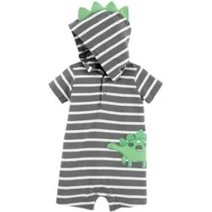 Macacão Listrado Cinza e Branco Child of Mine made by Carter's - R$ 31,49