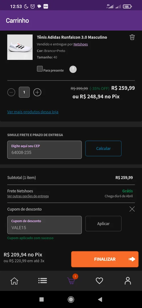 Imagem na descrição da promoção