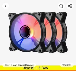 (Primeira Compra) KIT 3 fans ARGB Aigo AR12PRO 