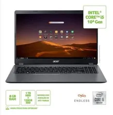 Notebook Acer I5 10a geração HD + SSD M2 de 128Gb