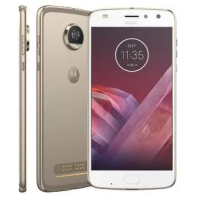 Smartphone Moto Z2 Play XT1710 Ouro com 64GB, Tela de 5.5'', Dual Chip, Câmera 12MP, Android 7.1, Processador Octa-Core e 4GB de RAM - R$ 1539