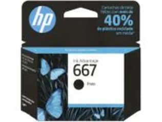 Cartucho de Tinta HP 667 Preto Original