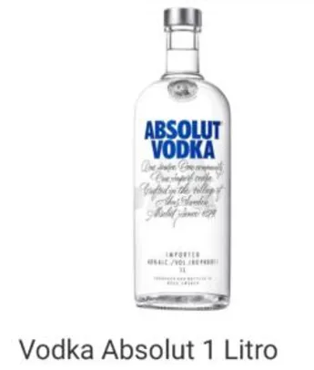 [CC Sub] Vodka Absolut 1 Litro R$ 37*