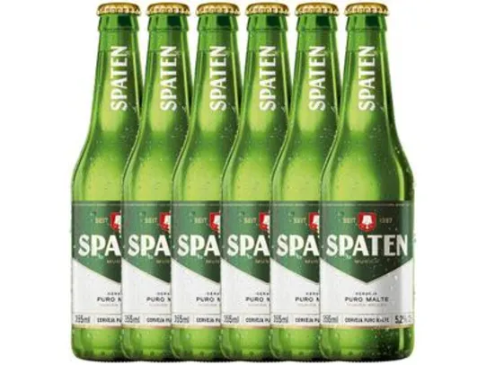 24 Unidades - Cerveja Spaten Puro Malte Munich Helles Lager - 6 Unidades Long Neck 355ml