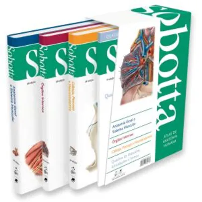 Atlas de Anatomia Humana - 3 volumes Sobotta | R$345