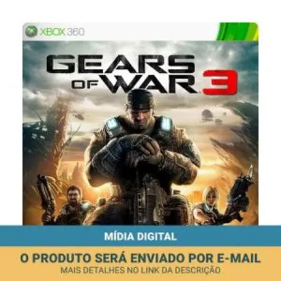 Jogo Gears of War 3 (Mídia Digital)  13,40 via boleto