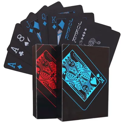 Baralho de cartas de jogo de pôquer, pvc, plástico, à prova d'água